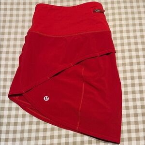 lululemon athletica Asymmetrical Red shorts